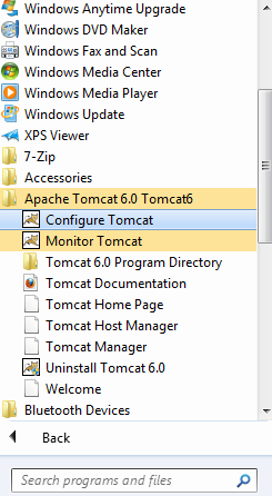 Configure tomcat