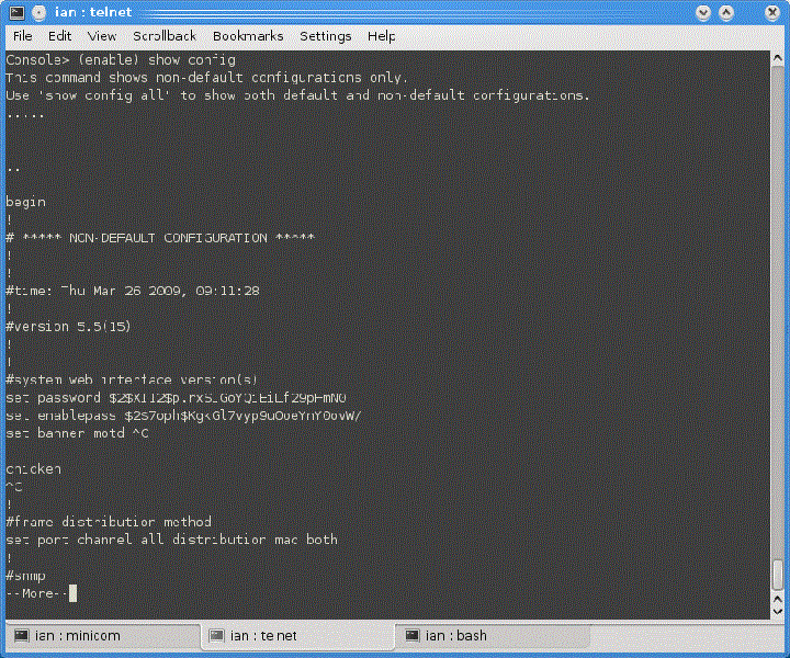 Export Catalyst CatOS configuration