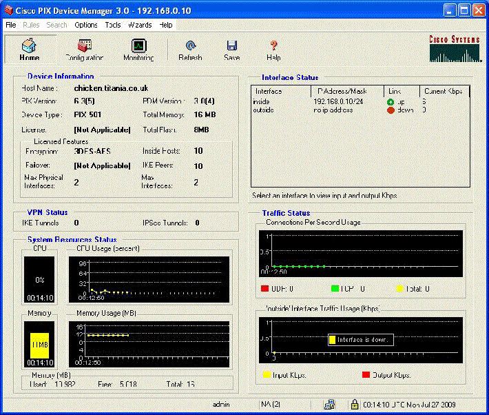 Export configuration Cisco PDM interface