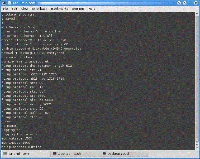 Export configuration Cisco using SSH