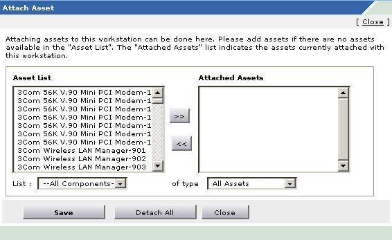 Attach Assets to Workstation