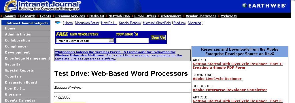 Web-Based Word Processors