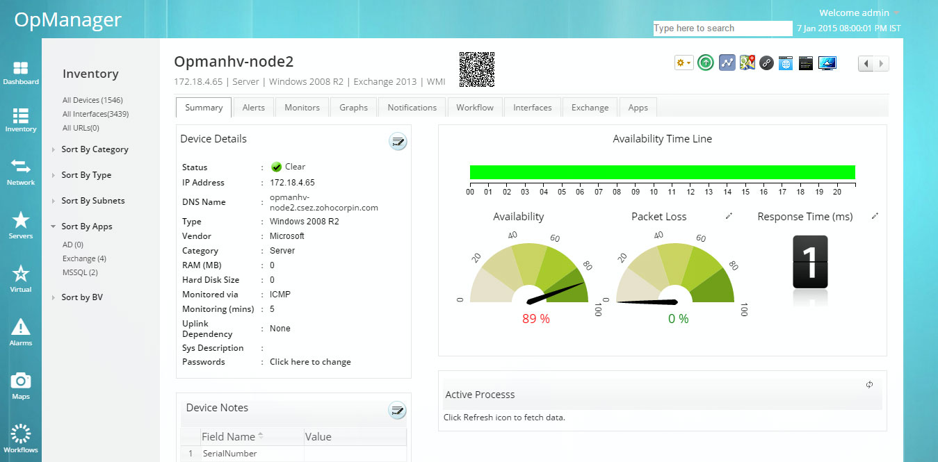 Support for monitoring Exchange 2013