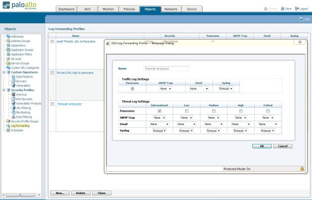 Palo Alto Configuration Screen 1